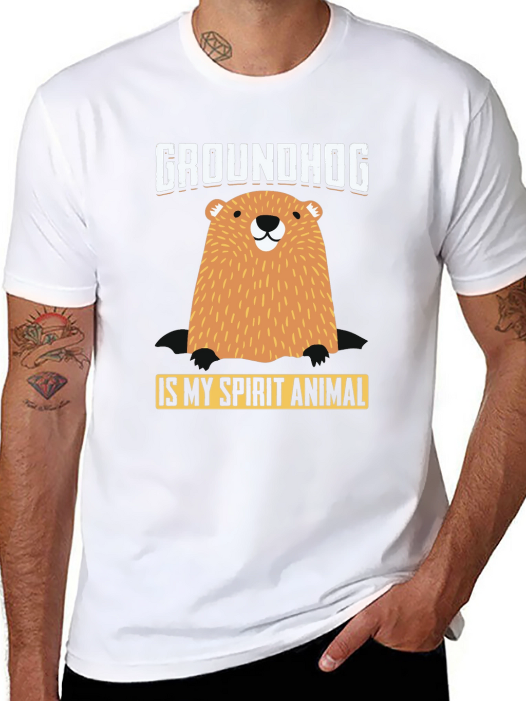 Groundhog Spirit Animal Graphic T-Shirt