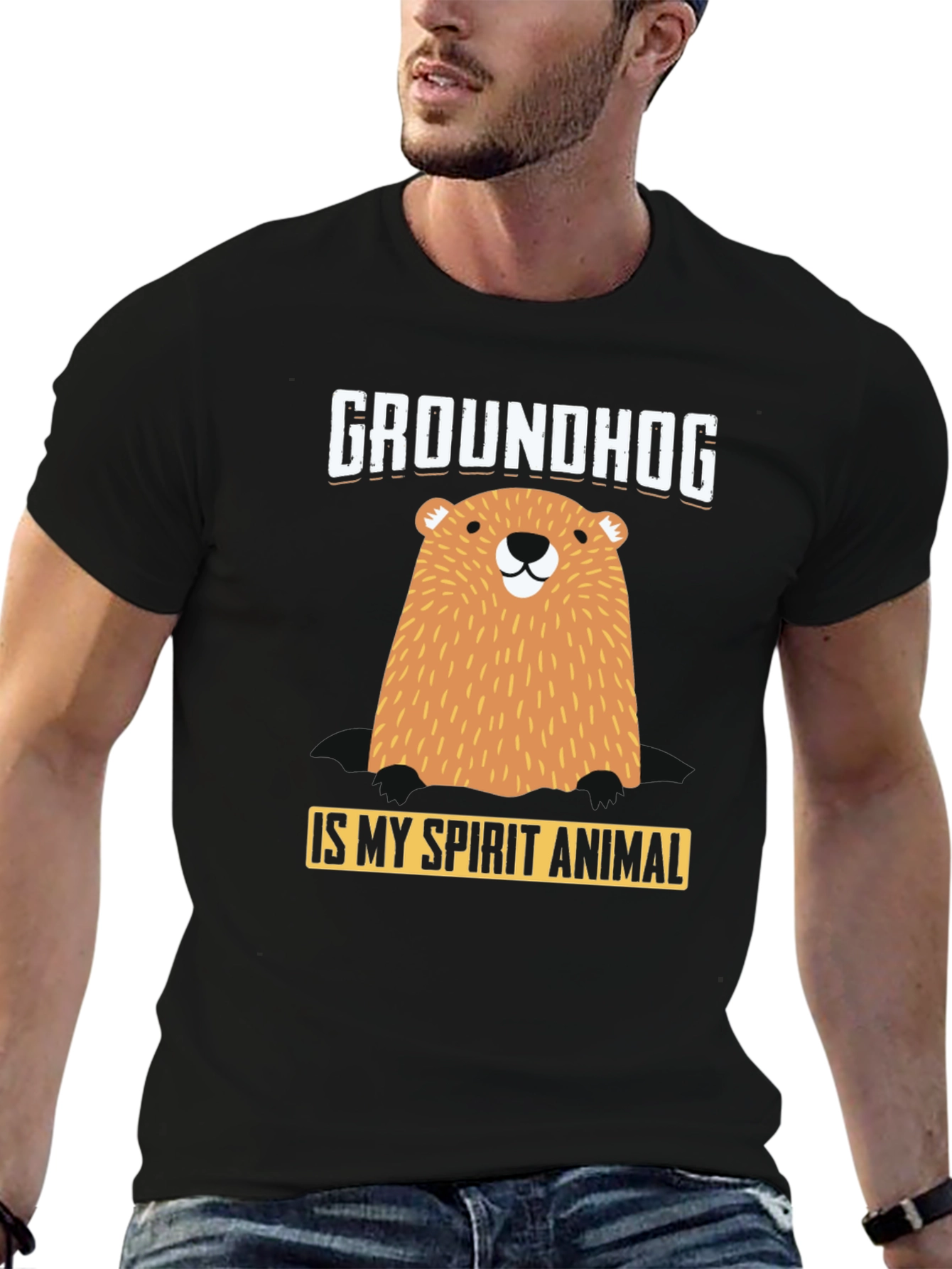Groundhog Spirit Animal Graphic T-Shirt