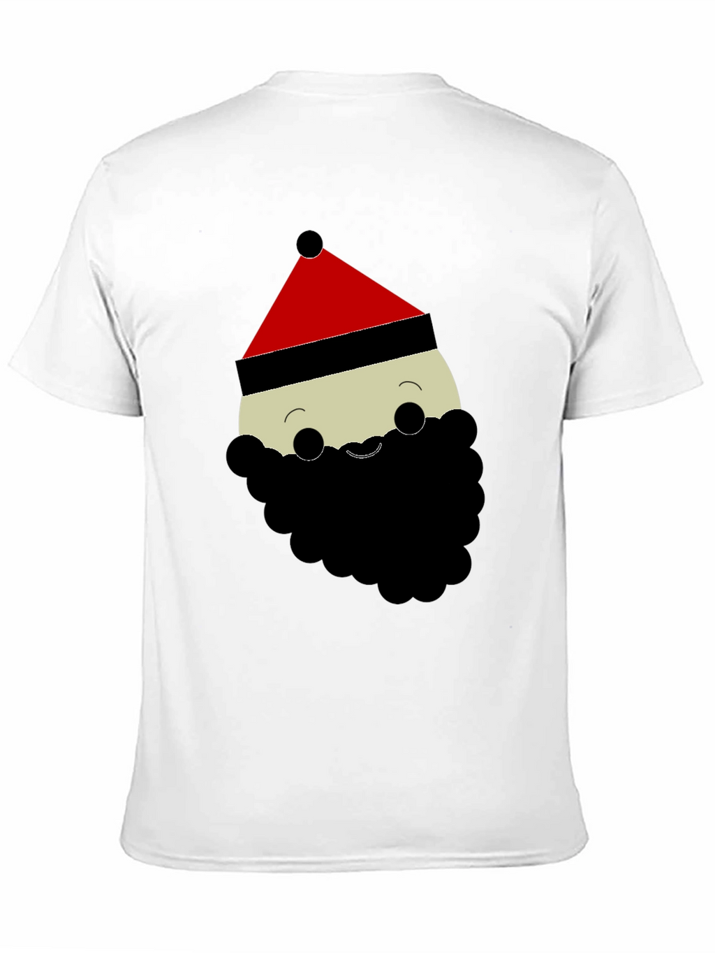 Santa Cartoon Graphic Black T-Shirt