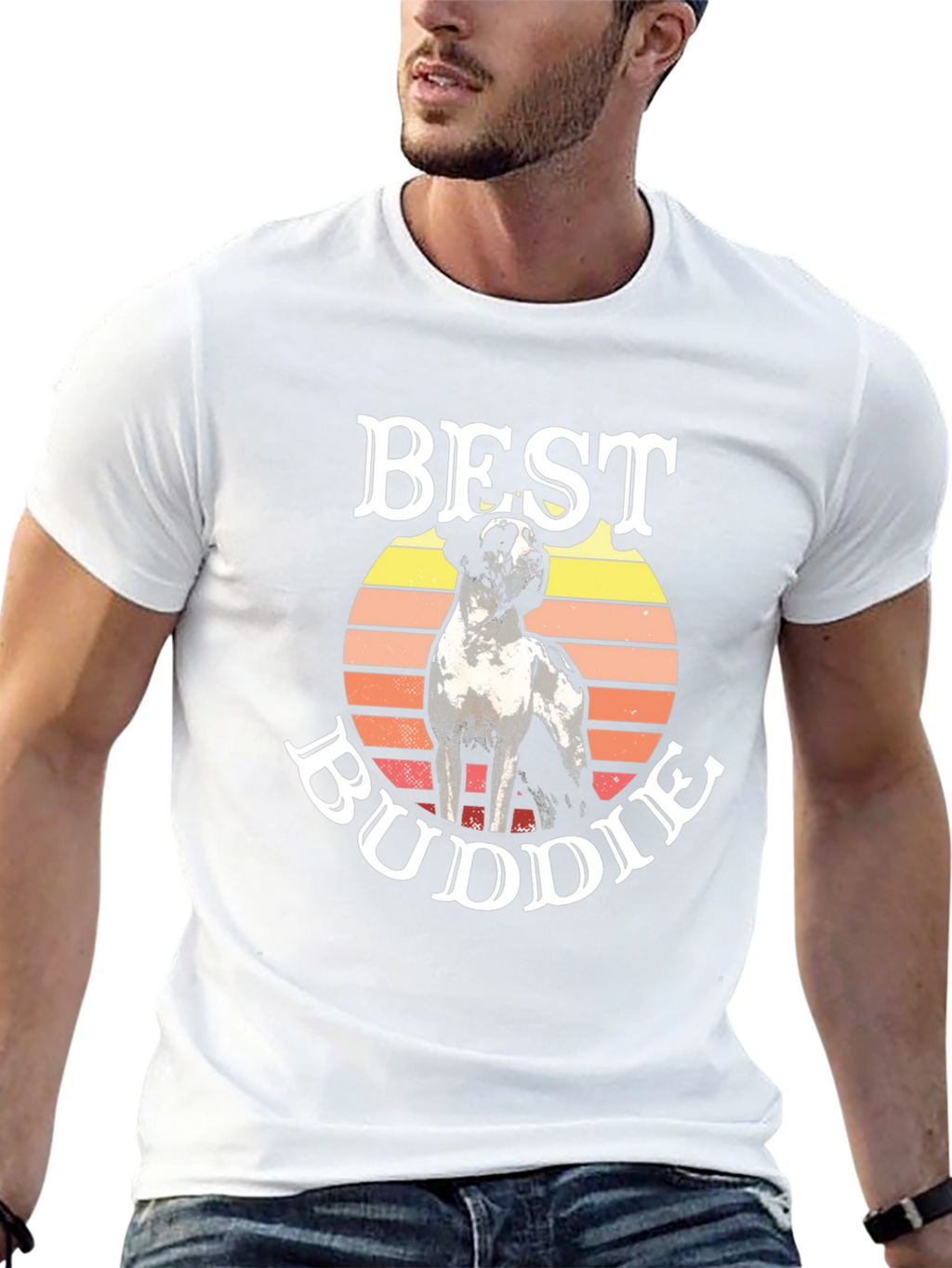 Best Buddie Dog Graphic T-Shirt