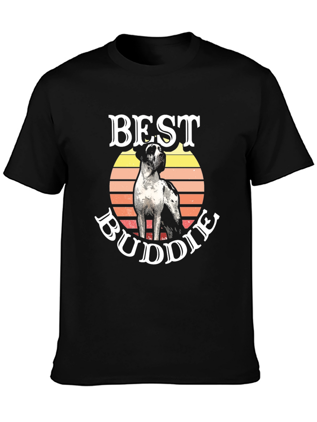 Best Buddie Dog Graphic T-Shirt