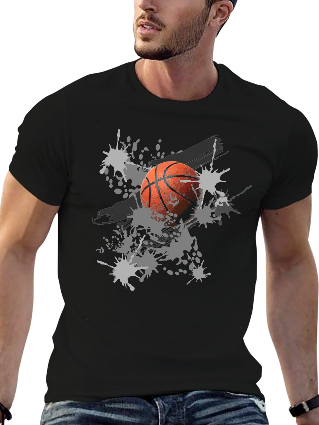 Basketball Splash Graphic T-Shirt