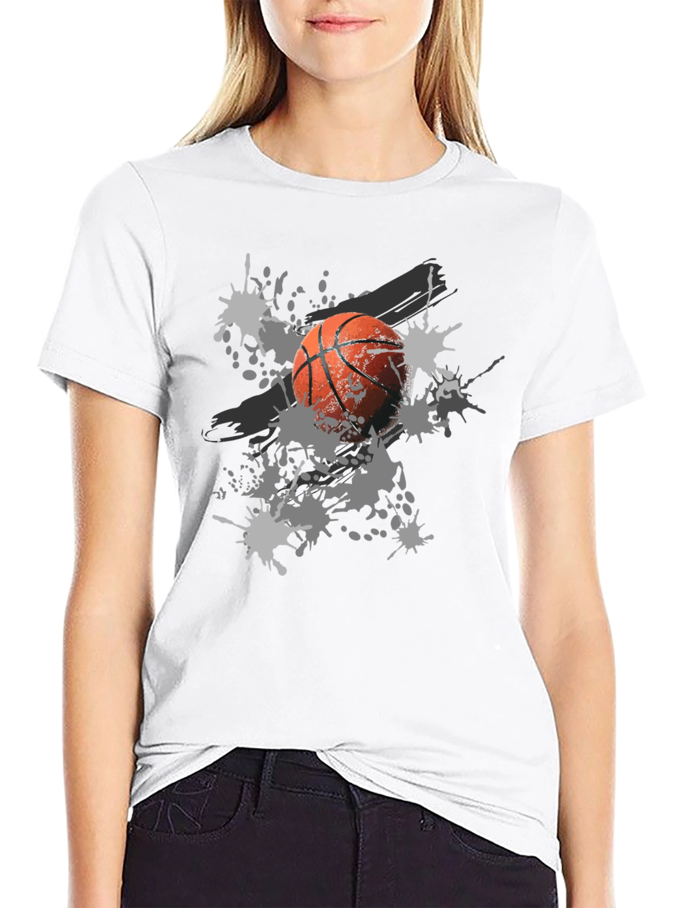 Basketball Splash Graphic T-Shirt