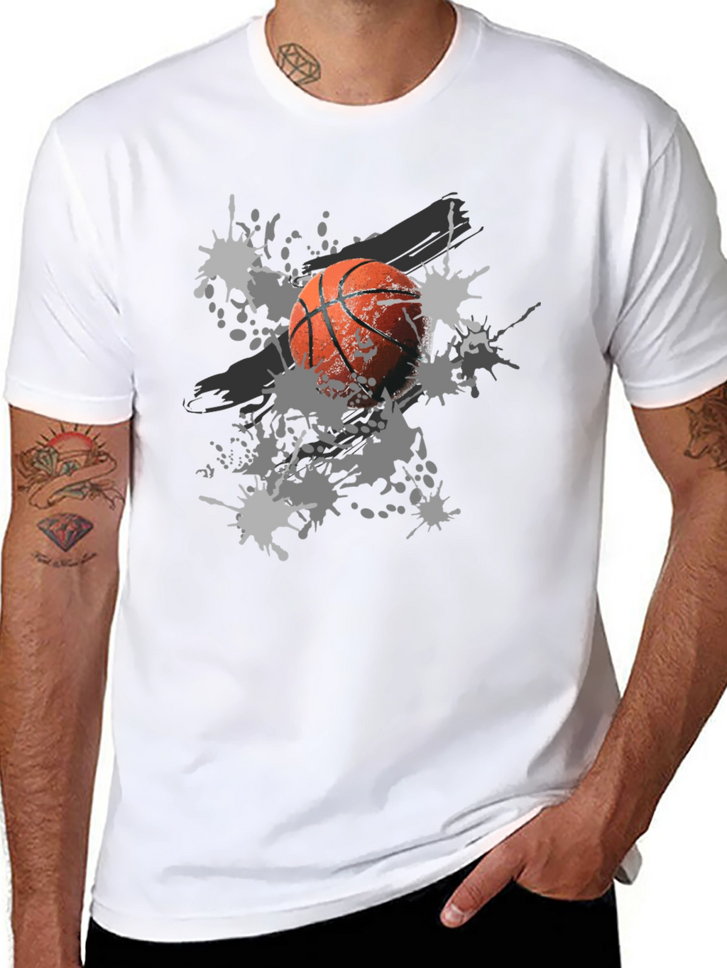 Basketball Splash Graphic T-Shirt