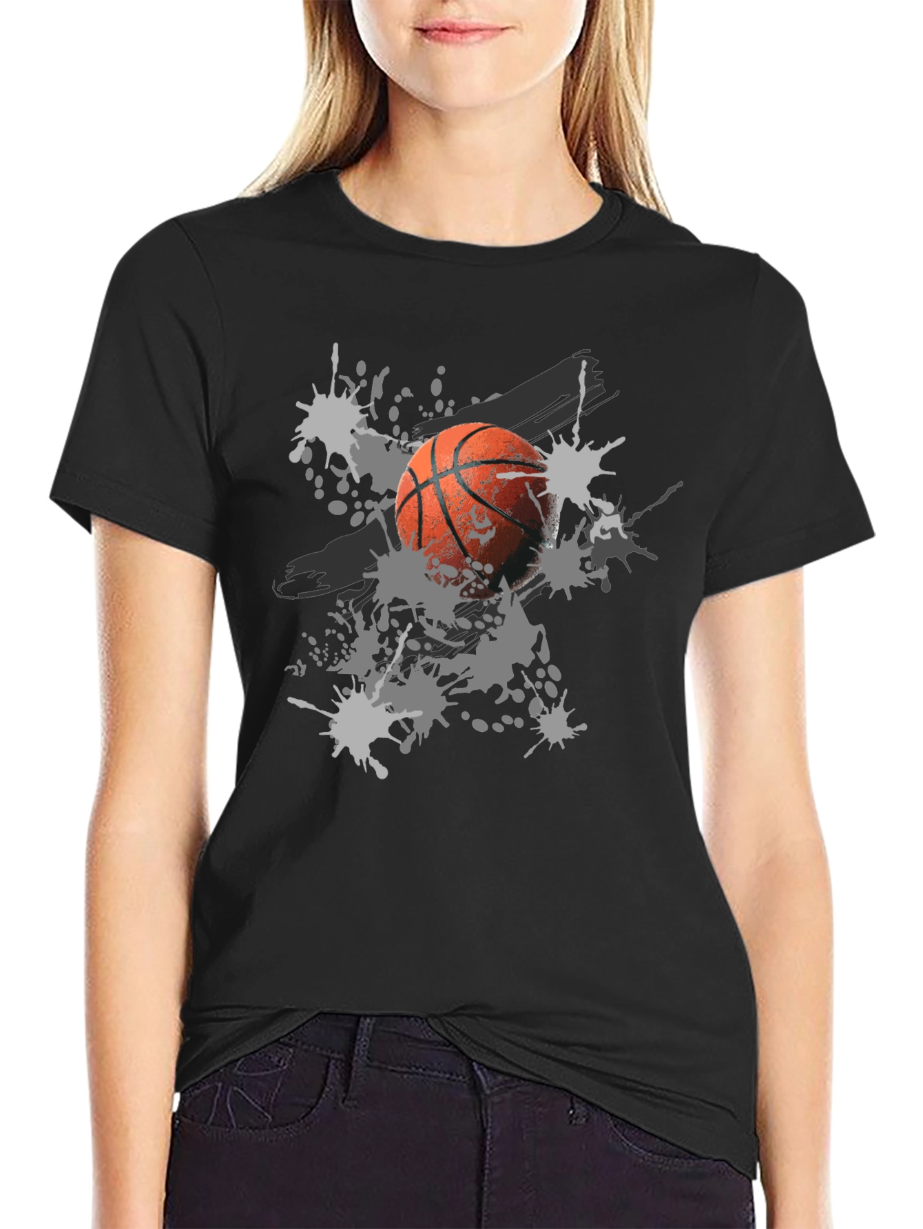 Basketball Splash Graphic T-Shirt