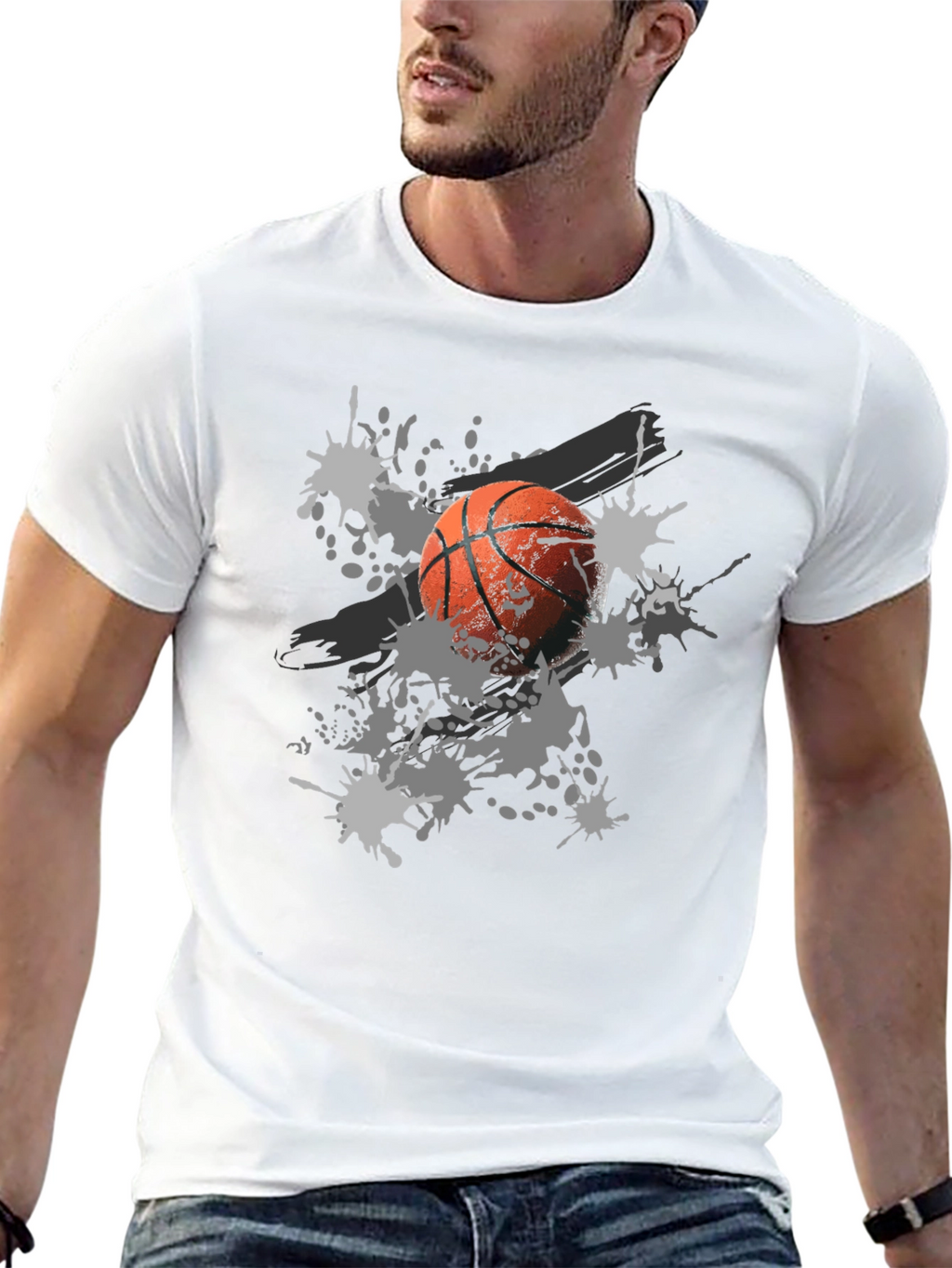 Basketball Splash Graphic T-Shirt