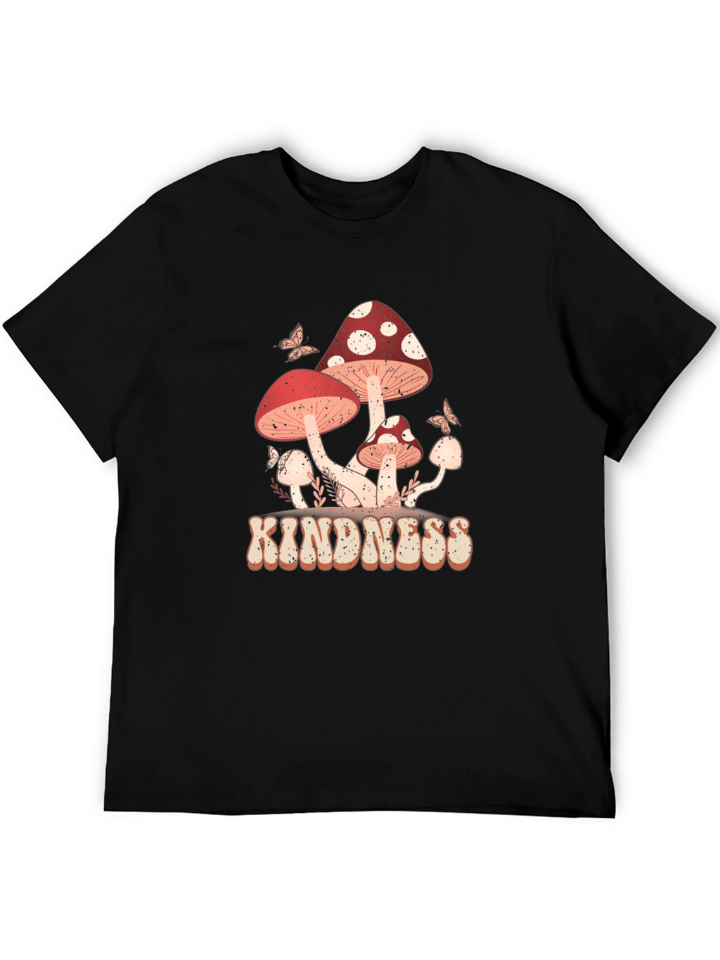 Kindness Mushroom Graphic T-Shirt - Black