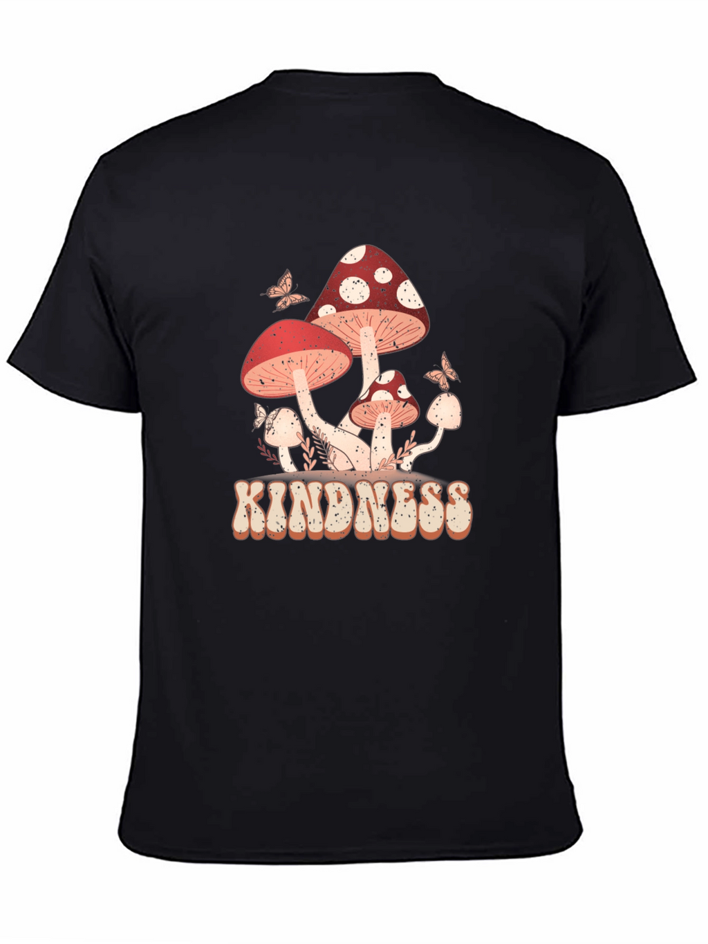 Kindness Mushroom Graphic T-Shirt - Black