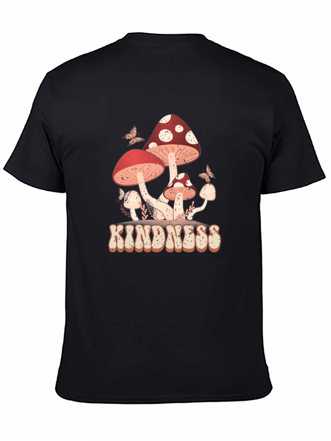 Kindness Mushroom Graphic T-Shirt - Black