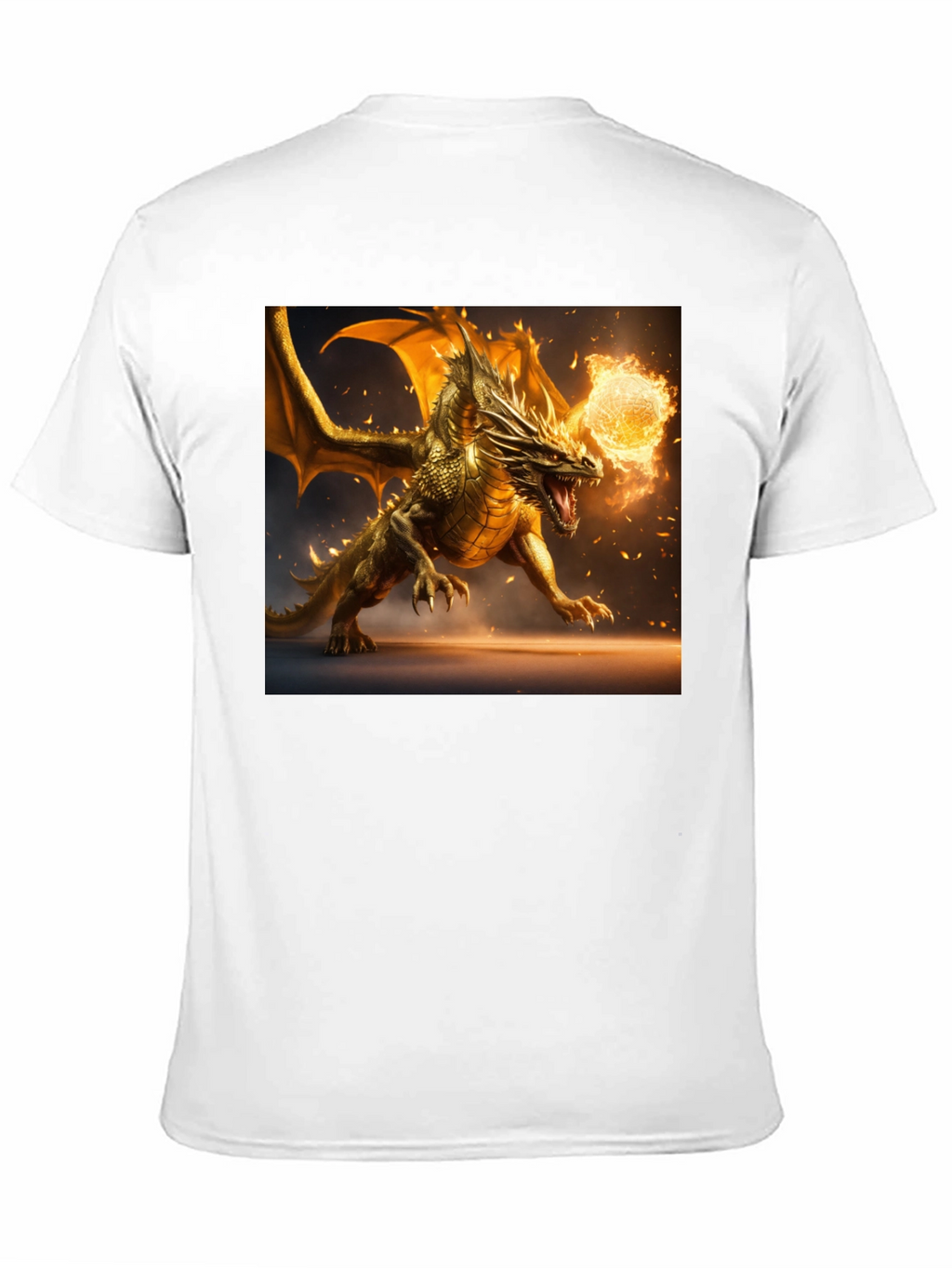 Dragon Fireball Graphic Black T-Shirt