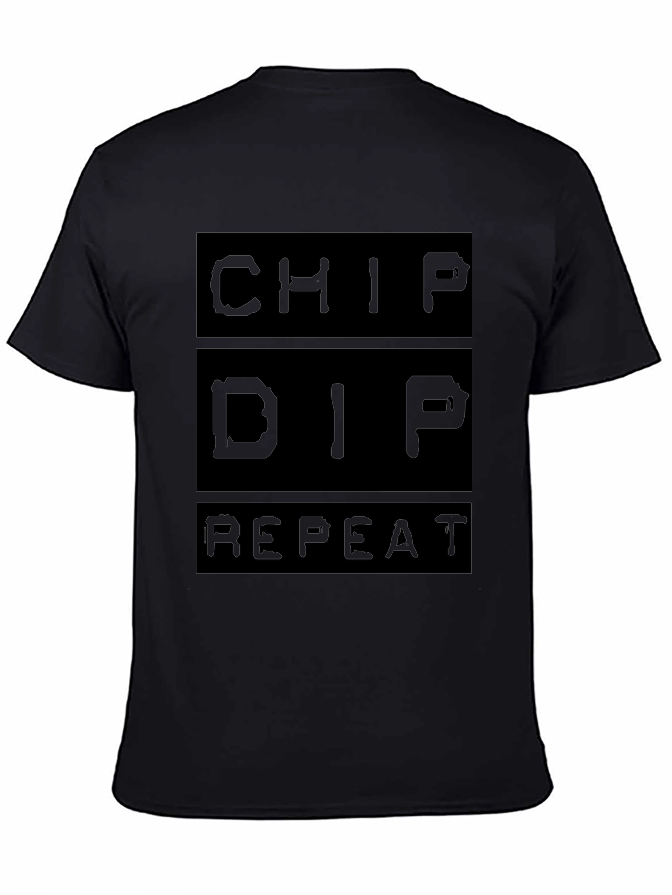 Chip Dip Repeat Graphic Tee - Black