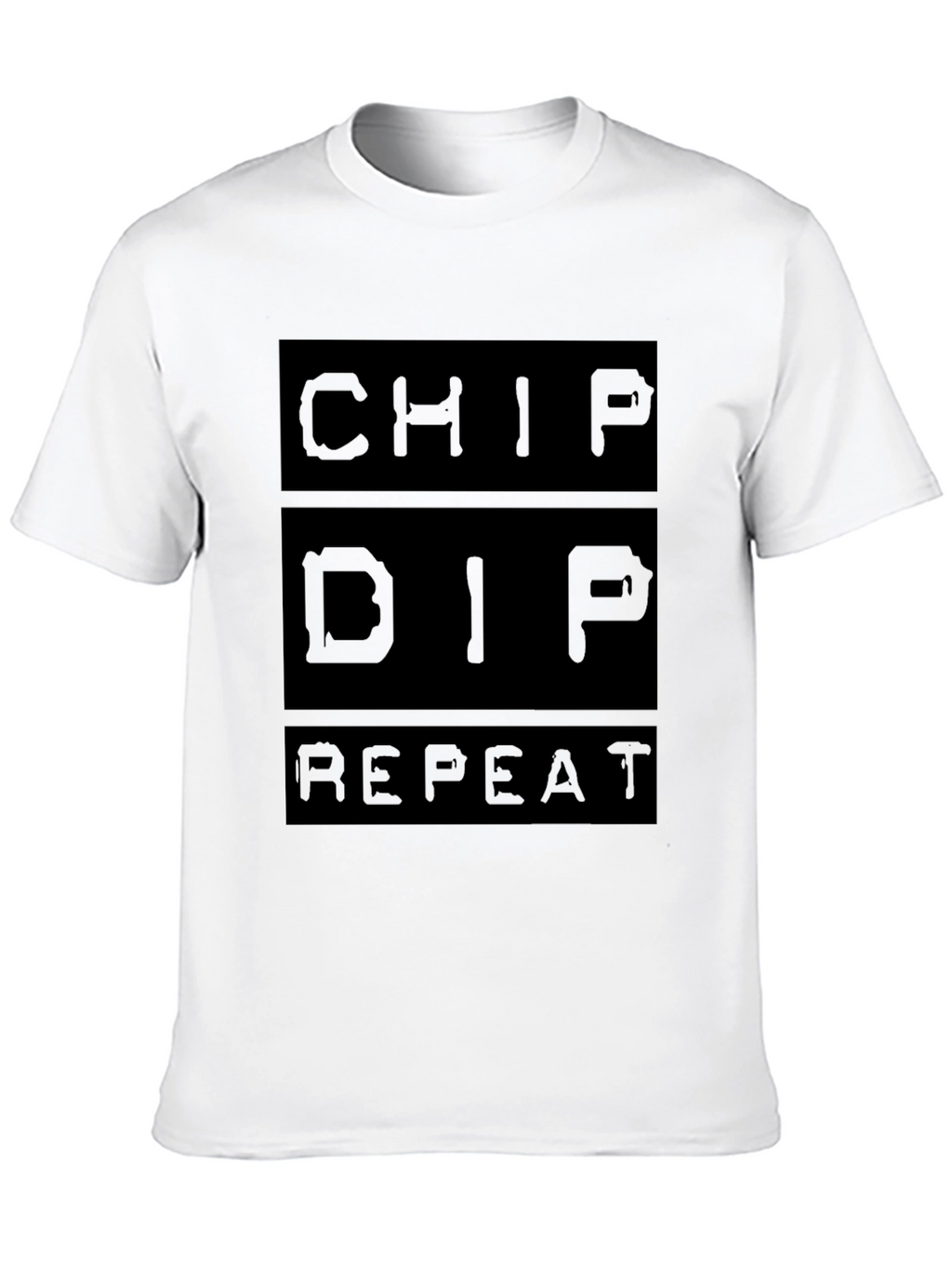Chip Dip Repeat Graphic Tee - Black
