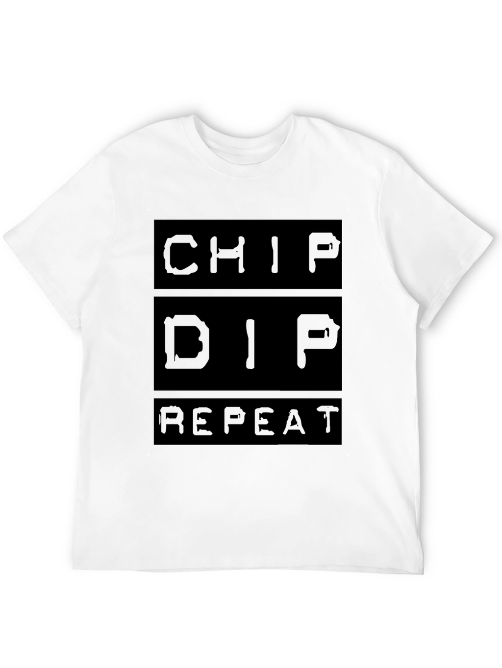 Chip Dip Repeat Graphic Tee - Black