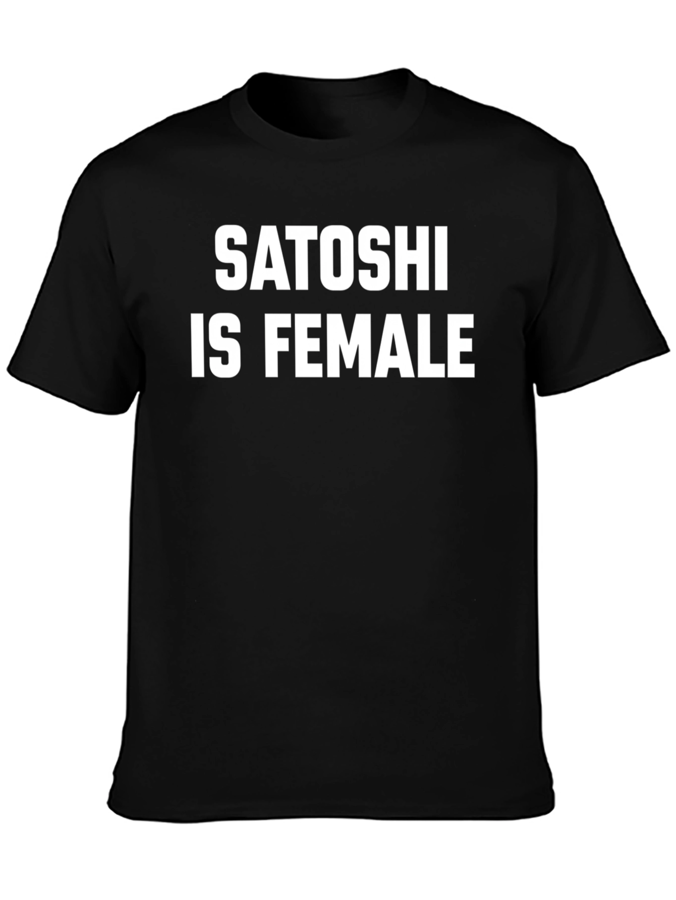 Satoshi is Female Graphic Tee - Crypto Fan Shirt