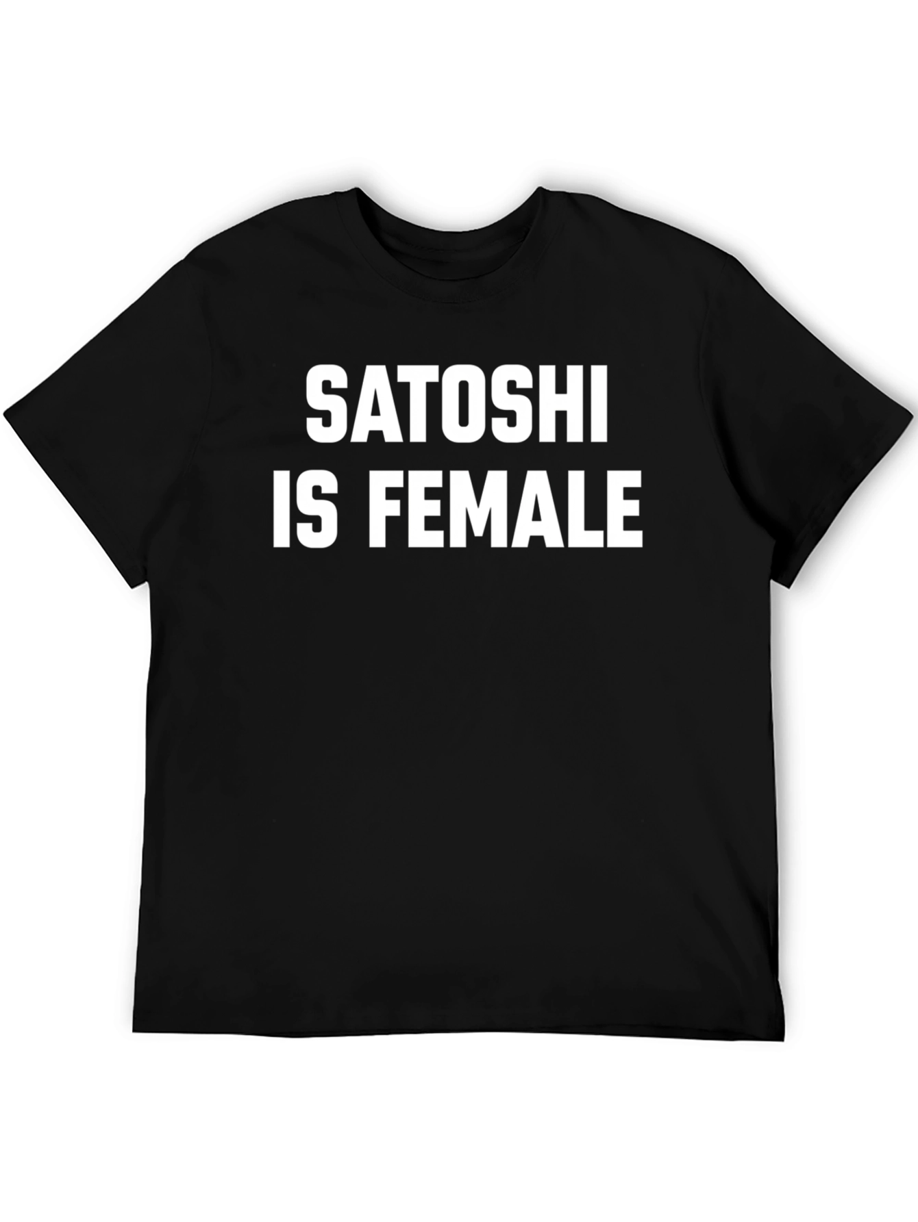 Satoshi is Female Graphic Tee - Crypto Fan Shirt