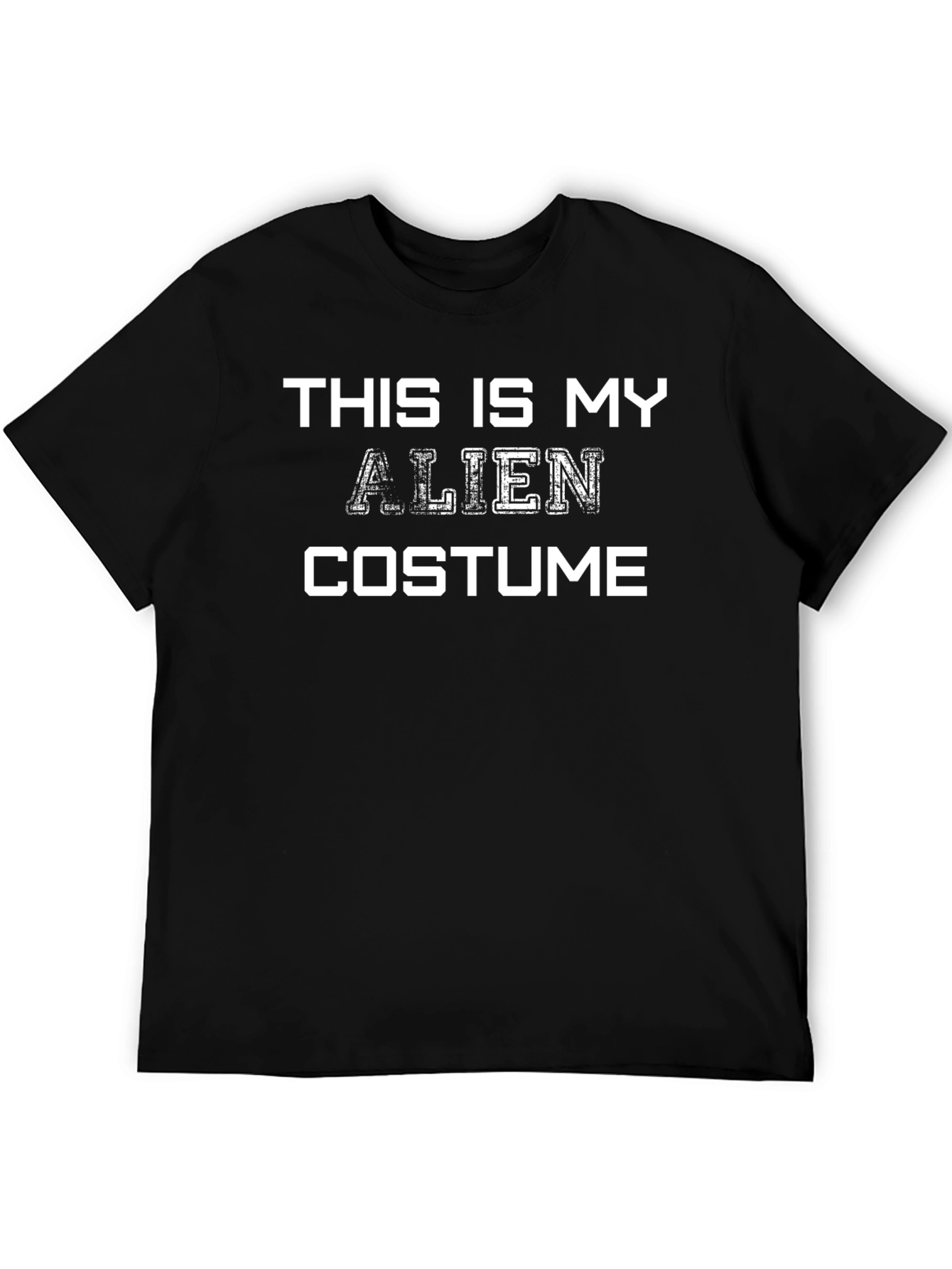 This Is My Alien Costume Black T-Shirt