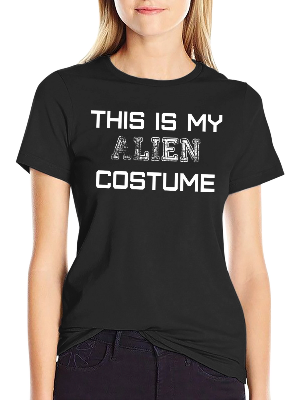 This Is My Alien Costume Black T-Shirt