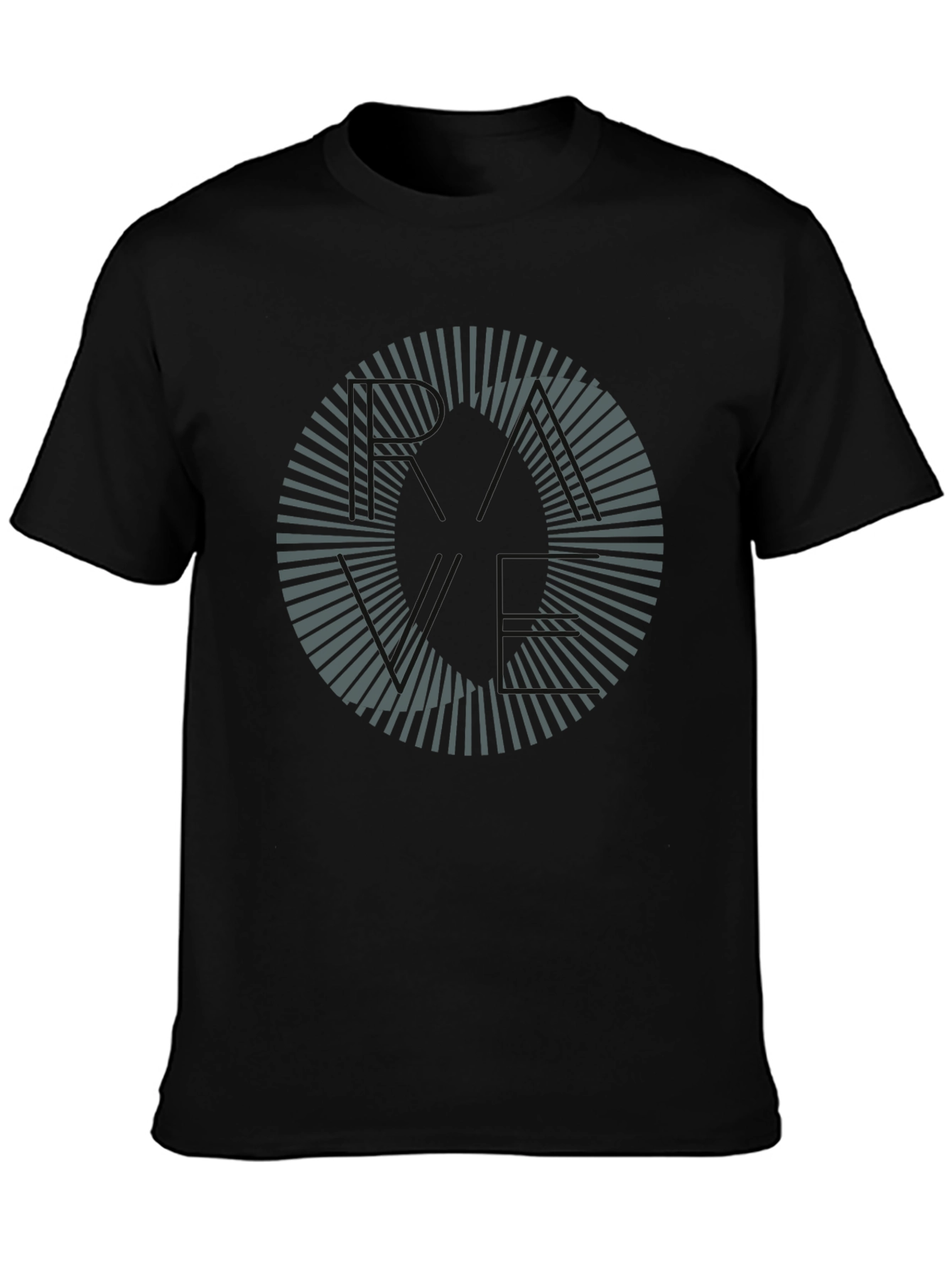 Abstract Circle Graphic Tee - Mens Black T-Shirt
