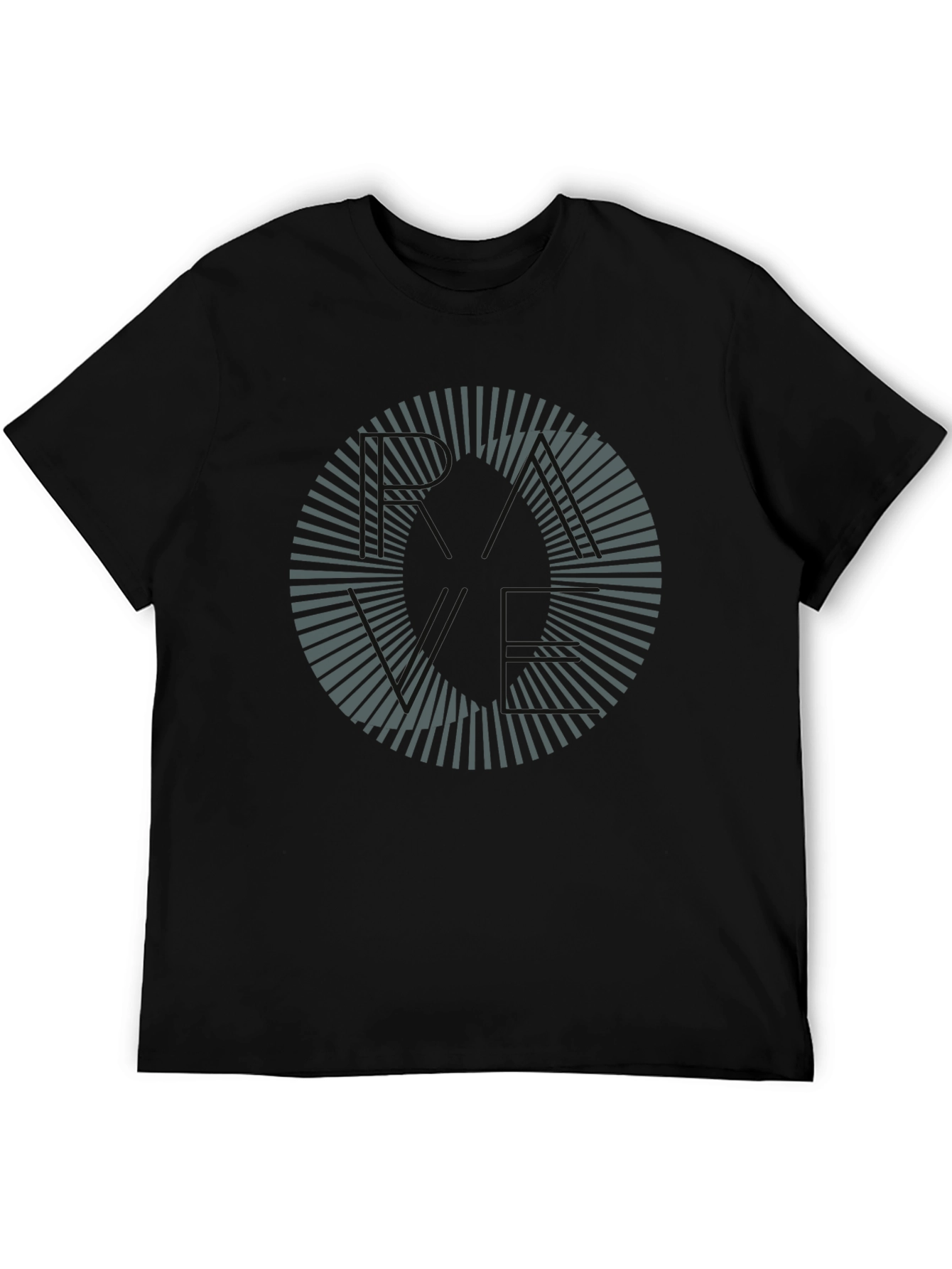 Abstract Circle Graphic Tee - Mens Black T-Shirt