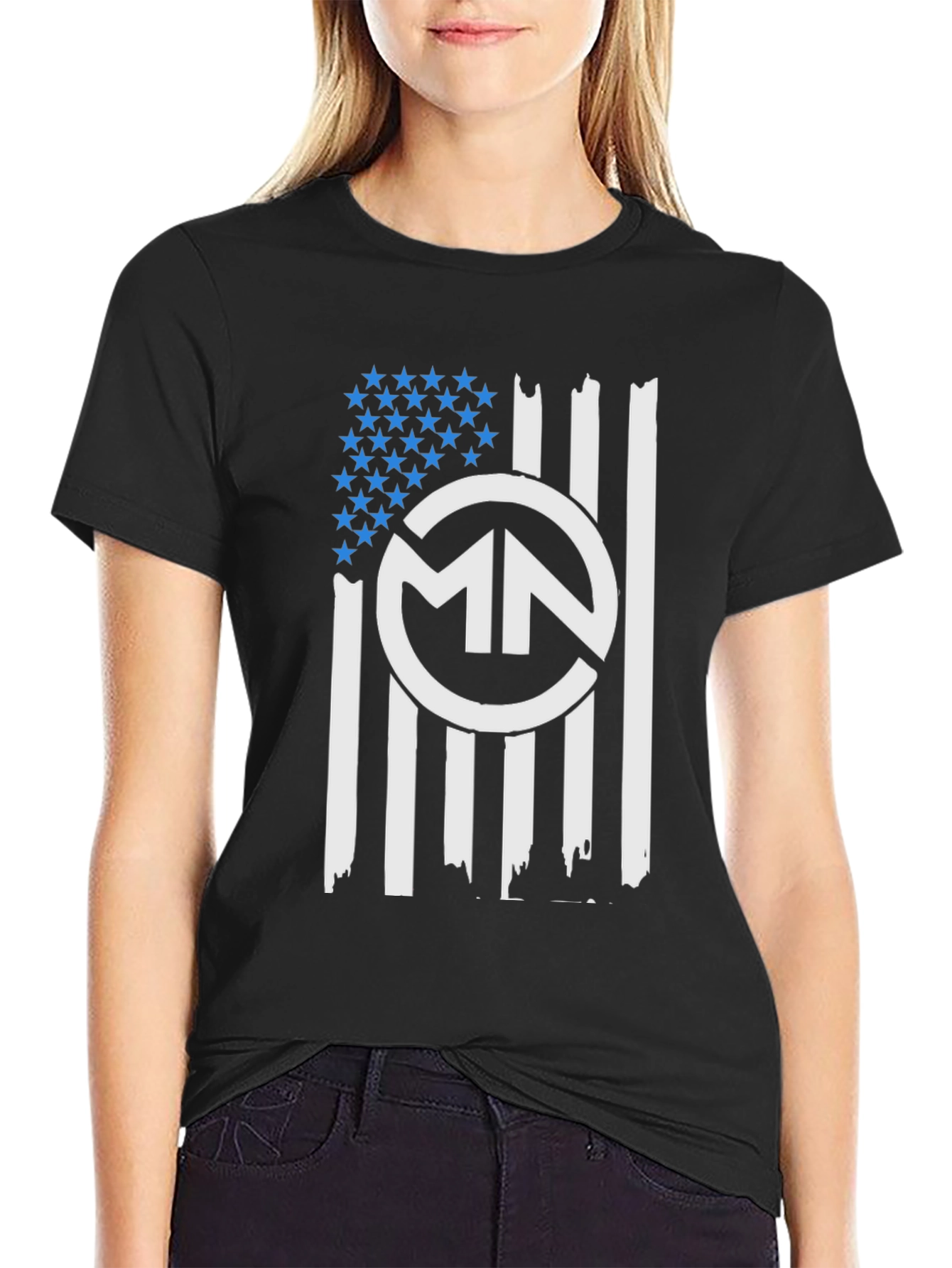 MN American Flag Graphic Tee - Patriotic Style