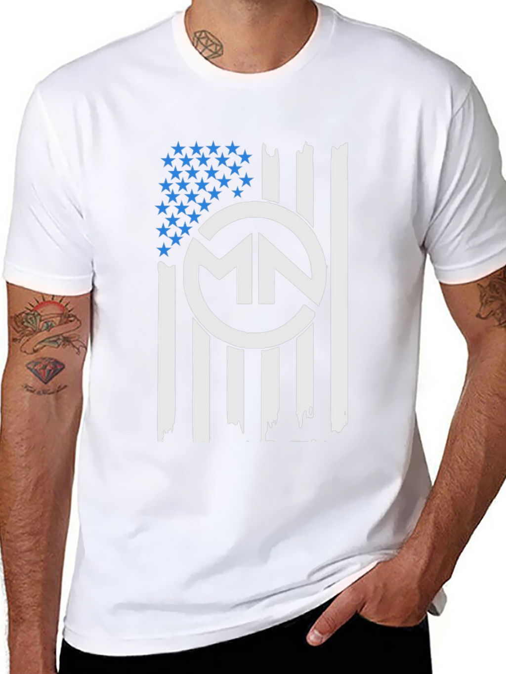 MN American Flag Graphic Tee - Patriotic Style