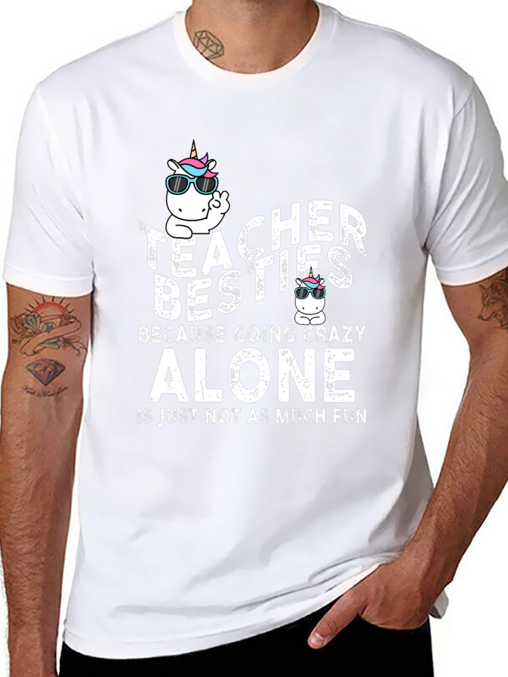 Teacher Besties Unicorn T-Shirt