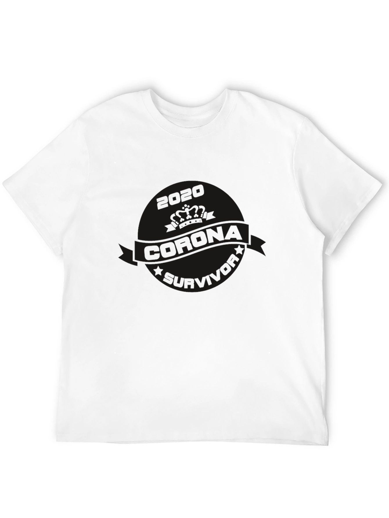 Mens Solid Black Casual Short Sleeve T-Shirt