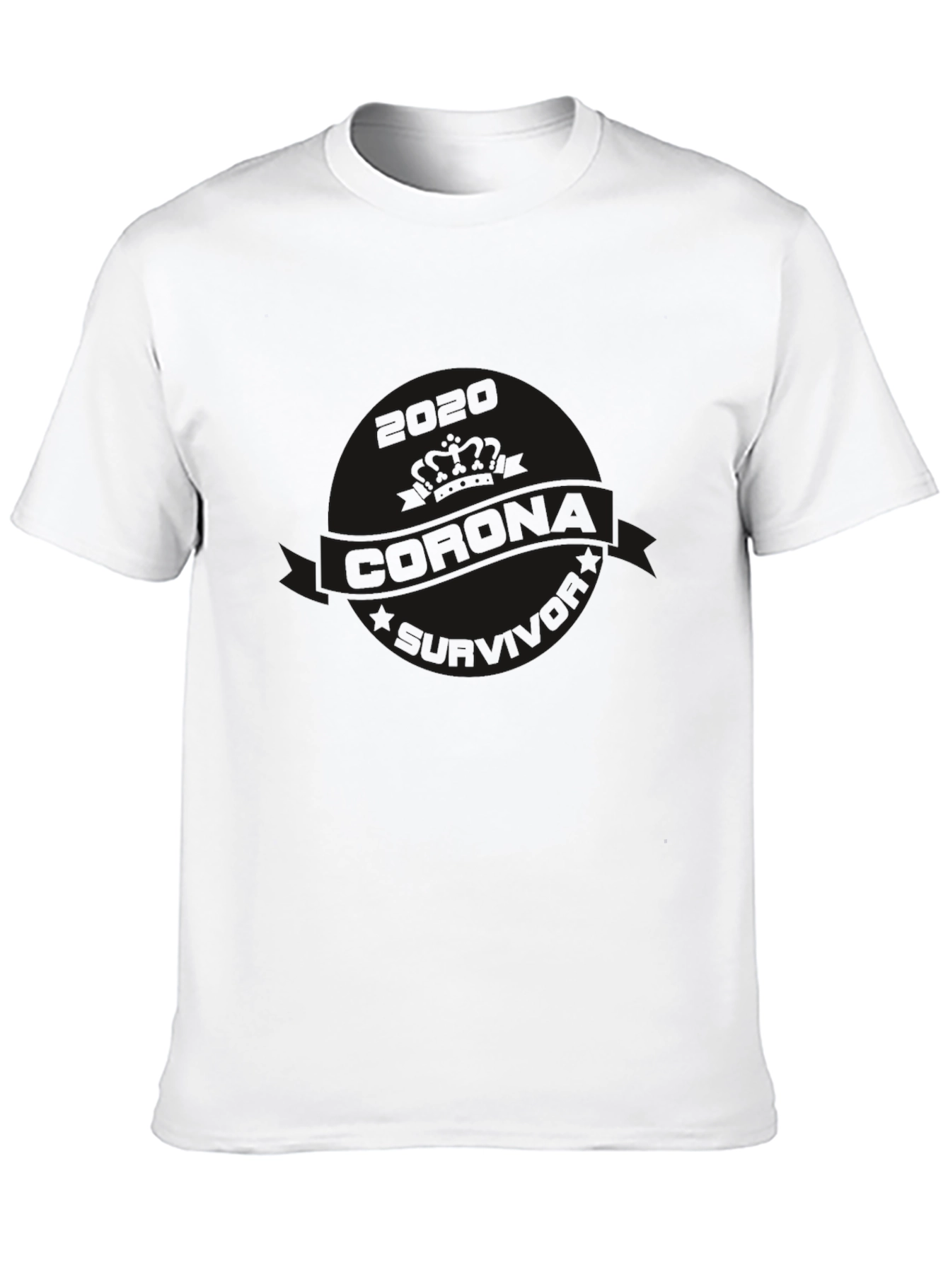 Mens Solid Black Casual Short Sleeve T-Shirt