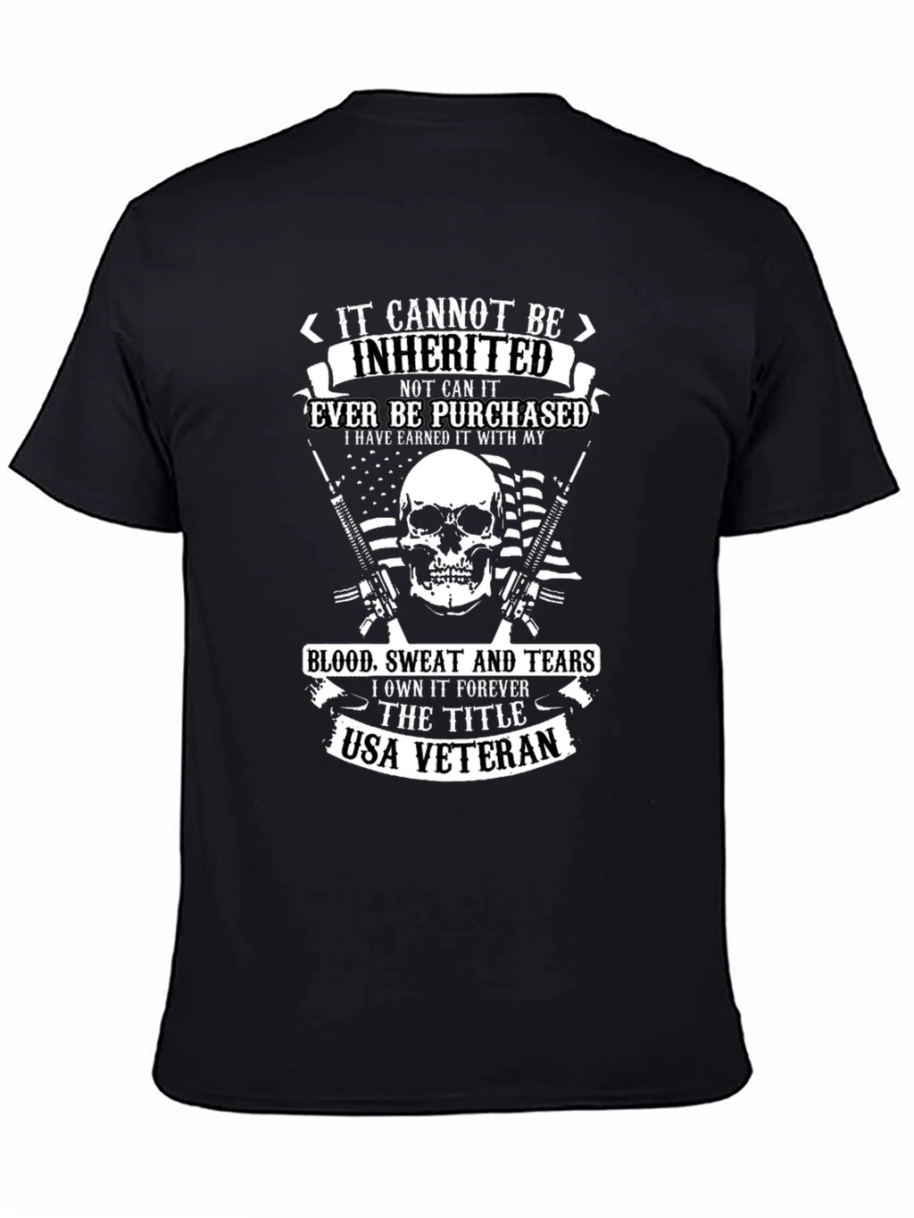USA Veteran Graphic Print T-Shirt