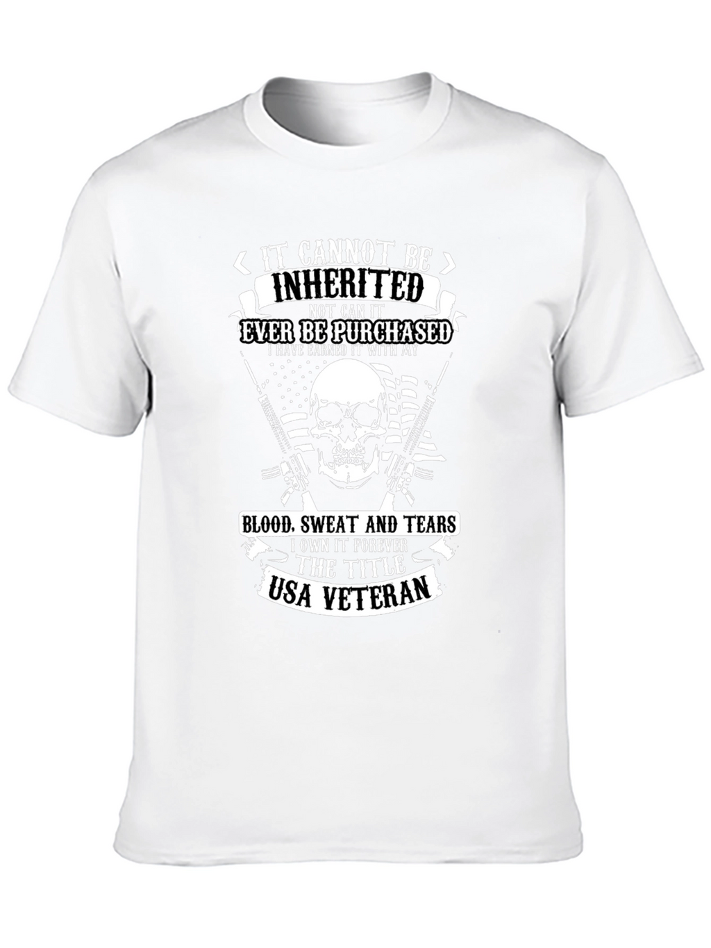 USA Veteran Graphic Print T-Shirt