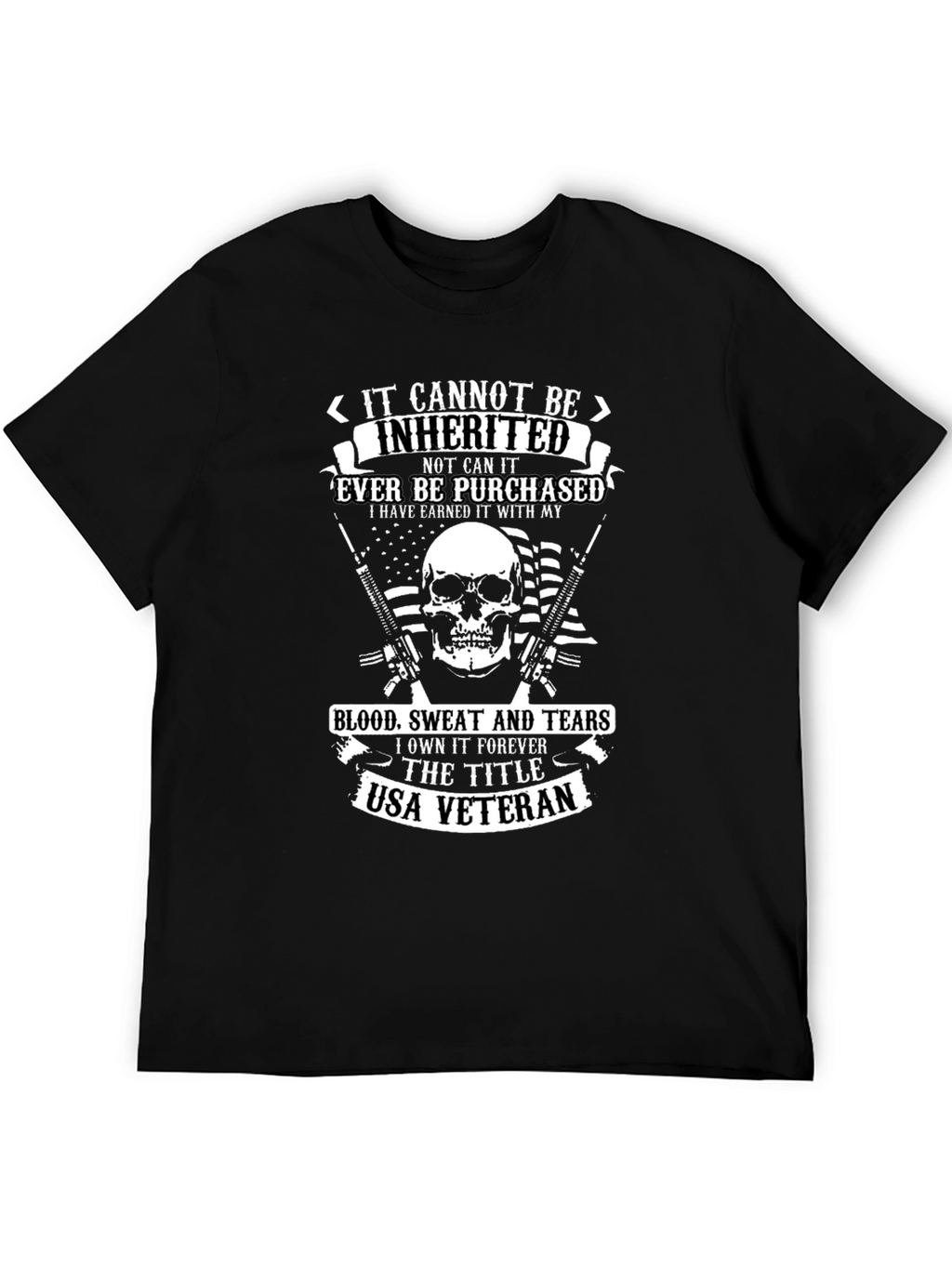 USA Veteran Graphic Print T-Shirt