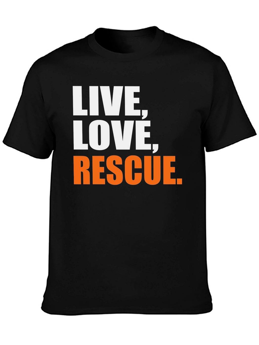 Live Love Rescue Black T-Shirt