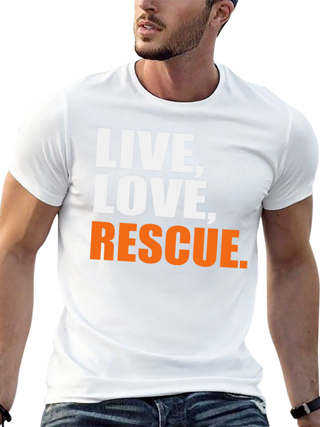 Live Love Rescue Black T-Shirt