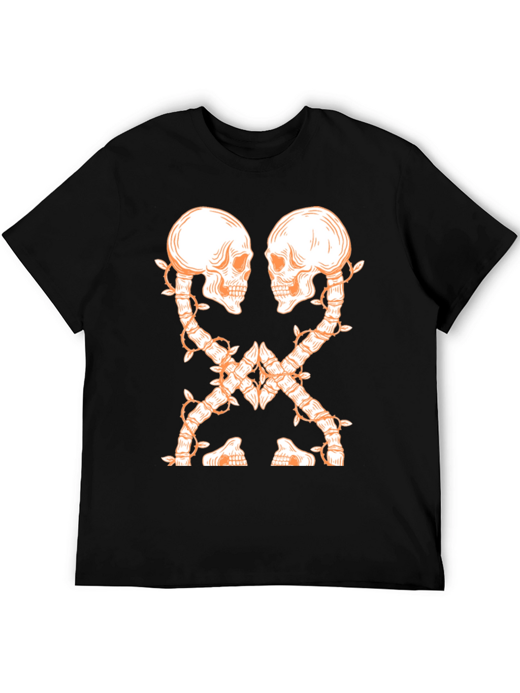 Skull Vine Graphic Tee - Dark and Edgy Design