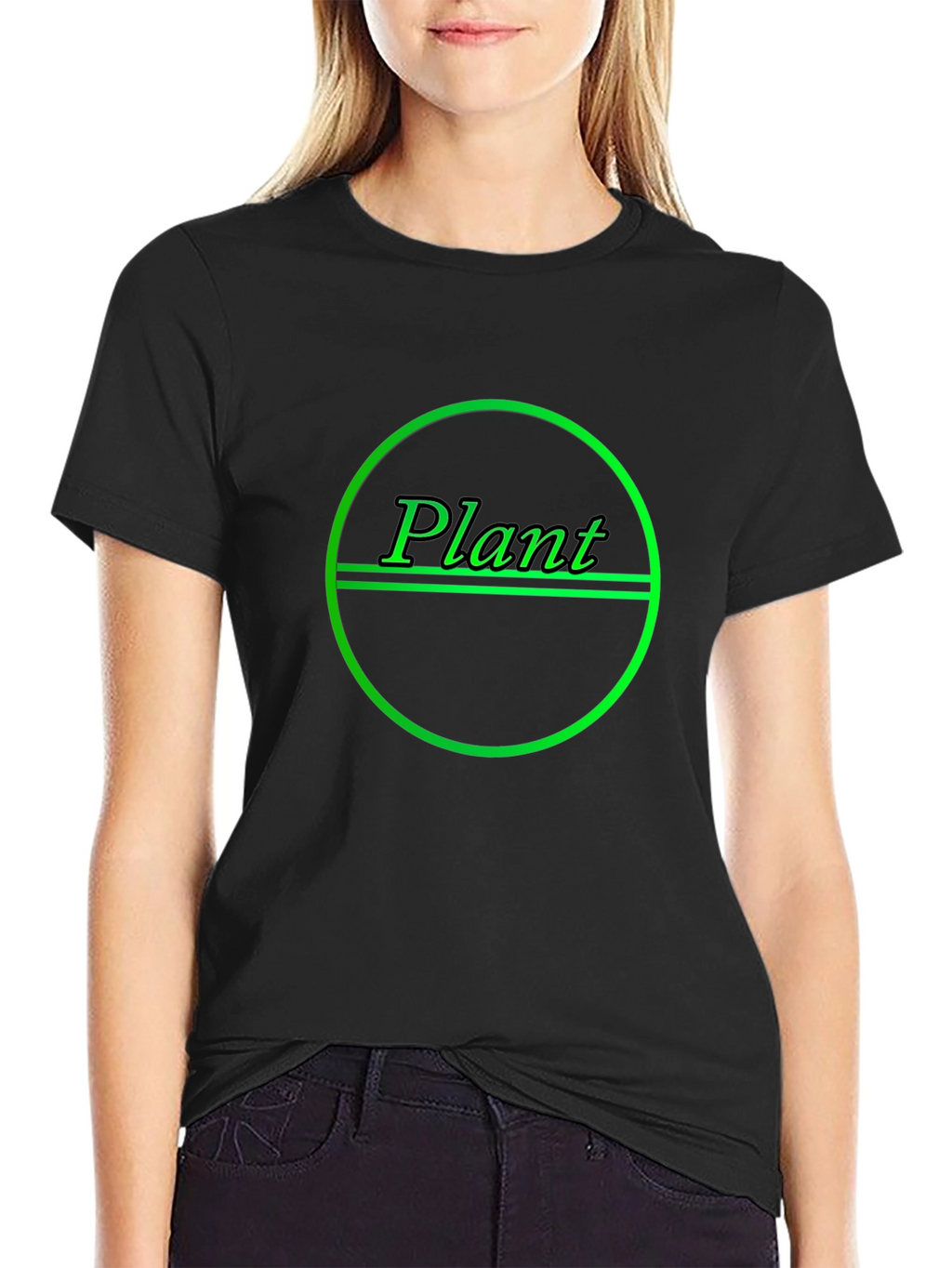 Plant Graphic T-Shirt - Black
