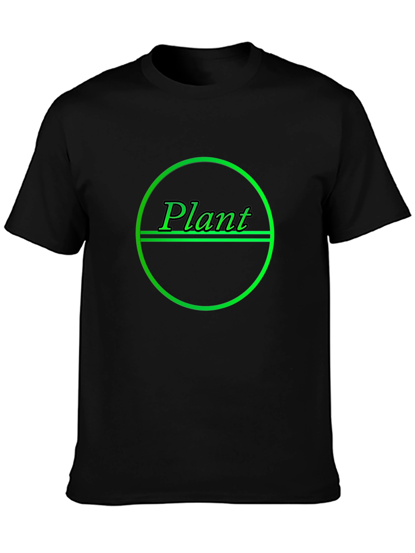 Plant Graphic T-Shirt - Black