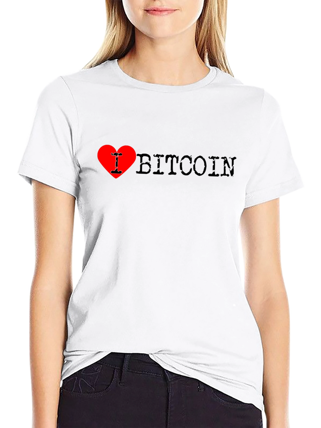 I Heart Bitcoin Black T-Shirt