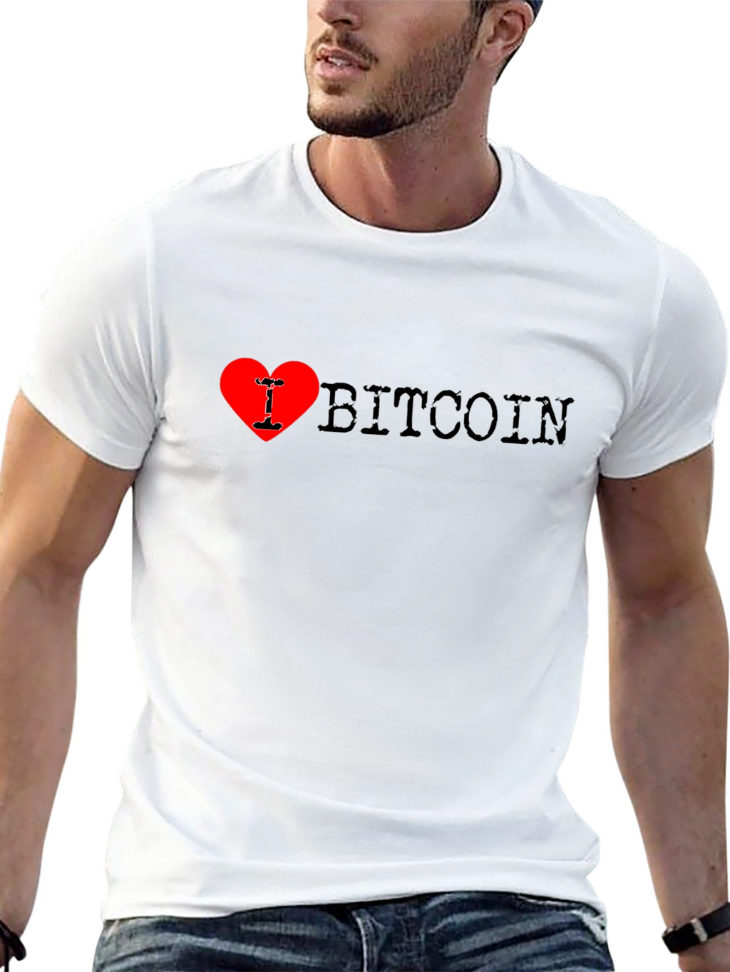 I Heart Bitcoin Black T-Shirt