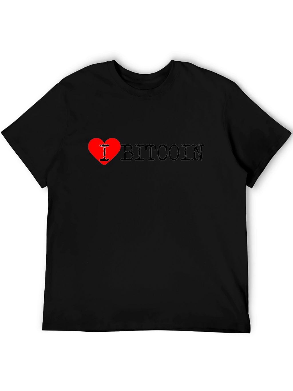 I Heart Bitcoin Black T-Shirt
