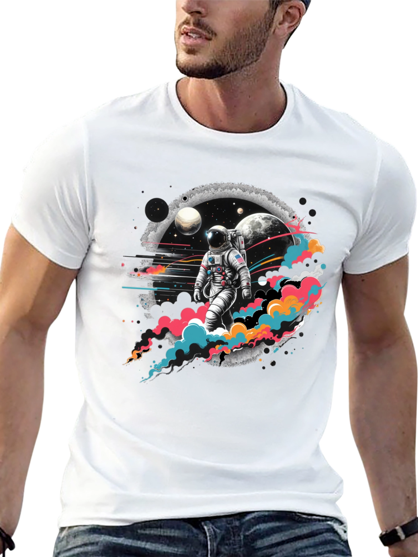 Astronaut Graphic Print T-Shirt