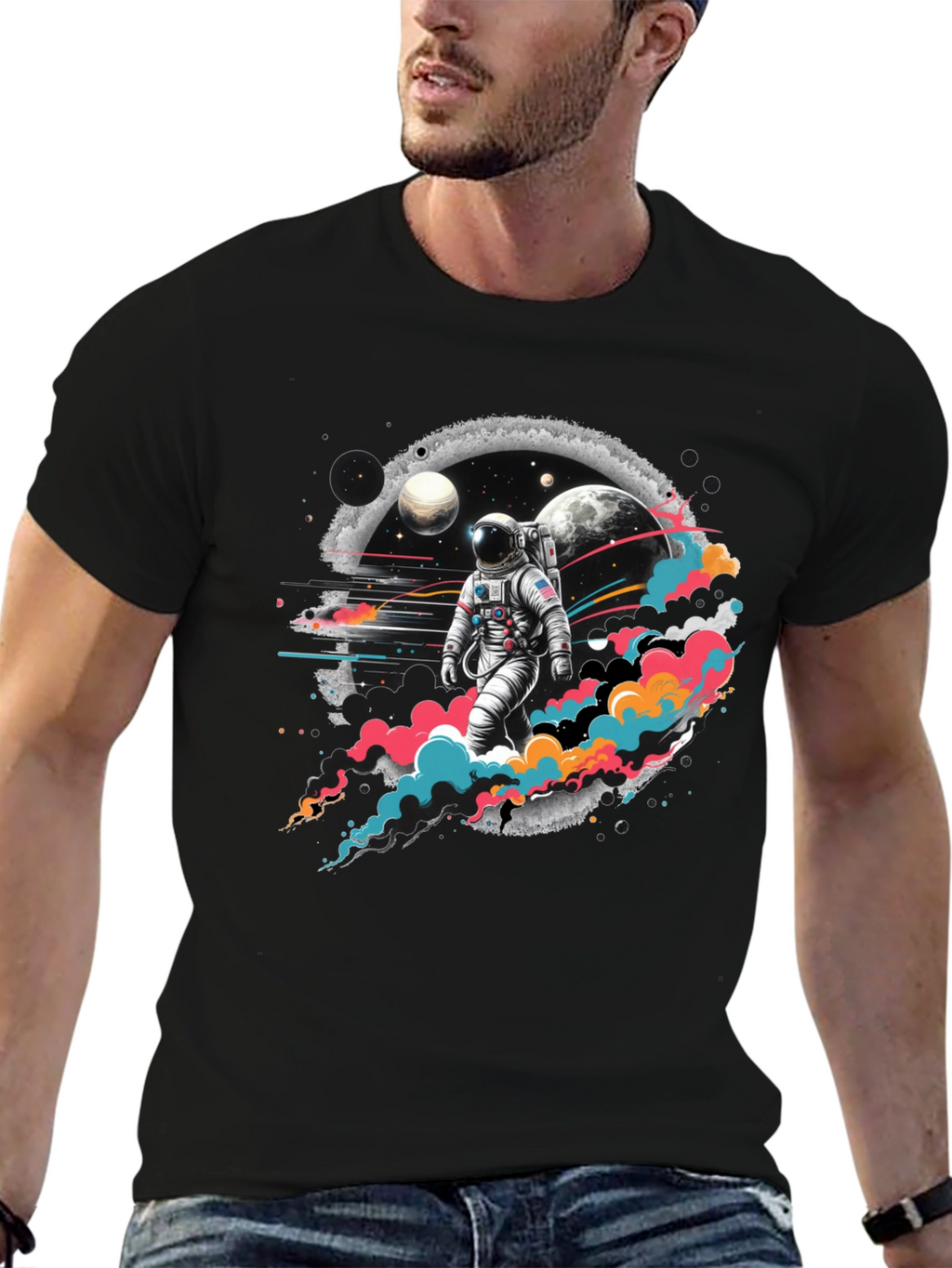 Astronaut Graphic Print T-Shirt