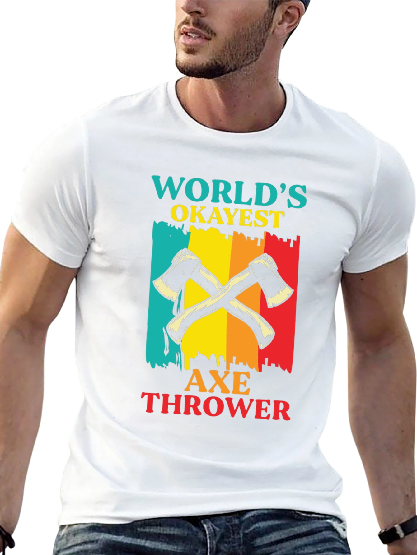 Worlds Okayest Axe Thrower T-Shirt