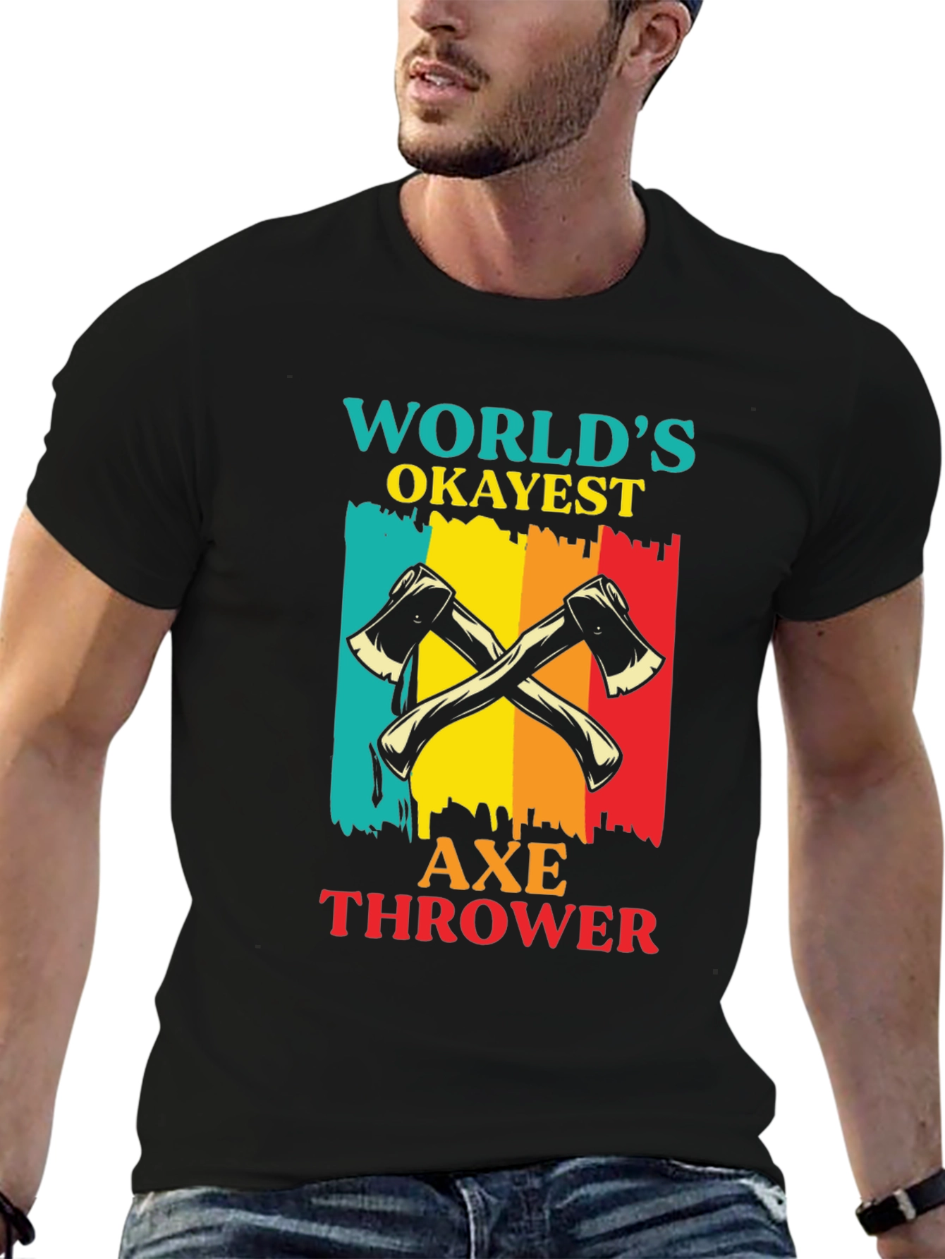 Worlds Okayest Axe Thrower T-Shirt