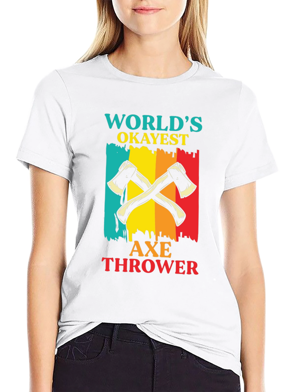 Worlds Okayest Axe Thrower T-Shirt