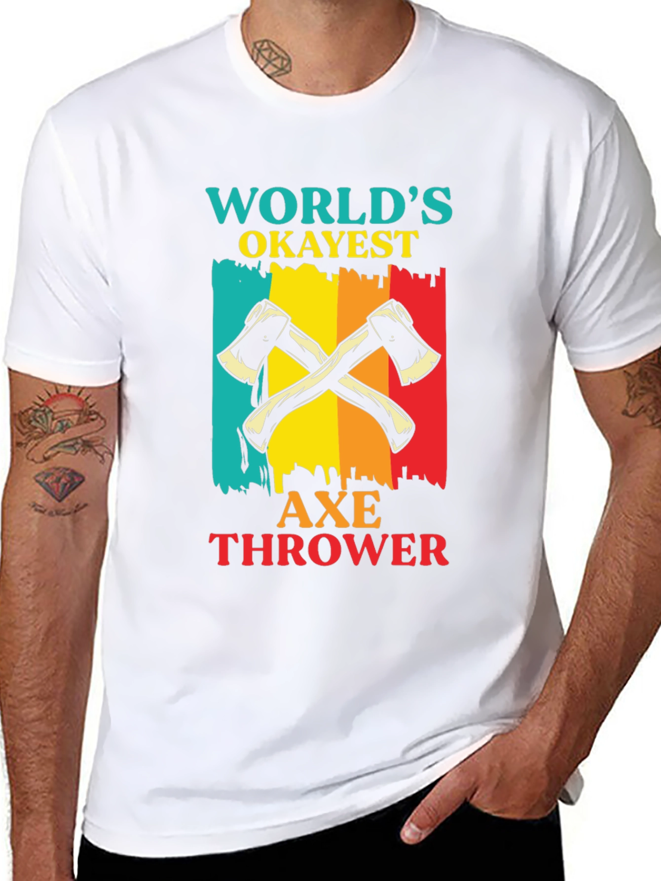 Worlds Okayest Axe Thrower T-Shirt