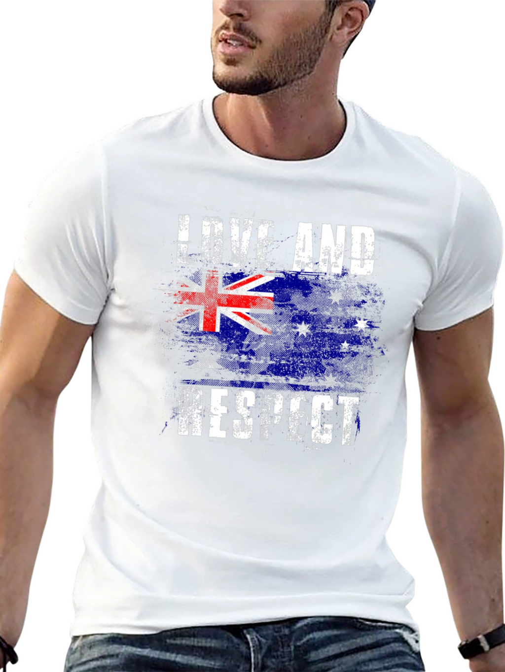 Love and Respect Australian Flag Graphic Tee