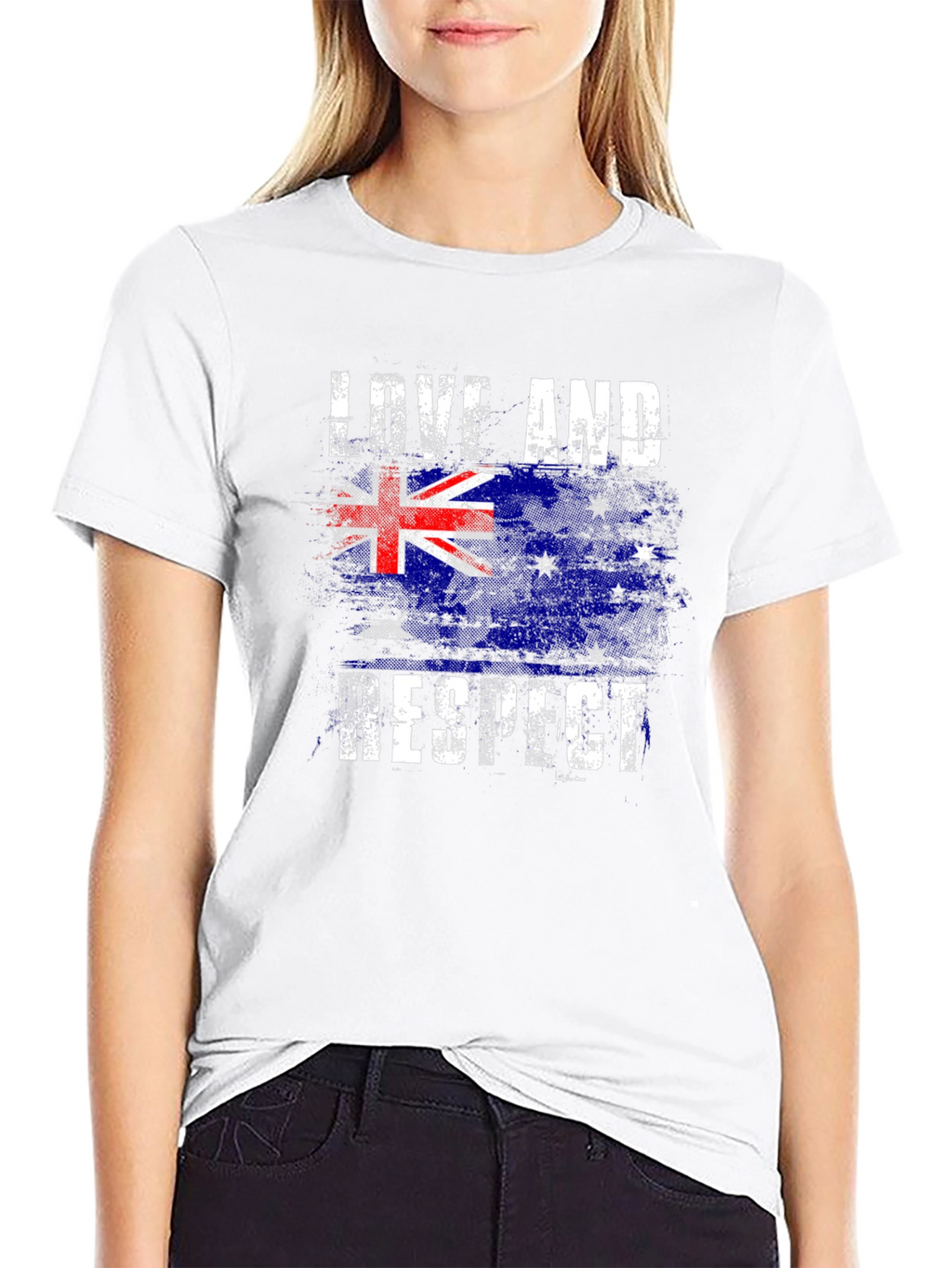 Love and Respect Australian Flag Graphic Tee