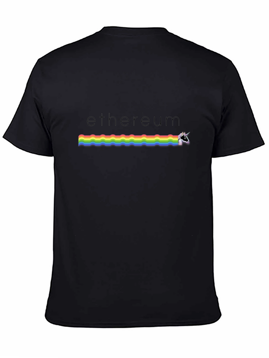 Ethereum Unicorn Rainbow Graphic T-Shirt