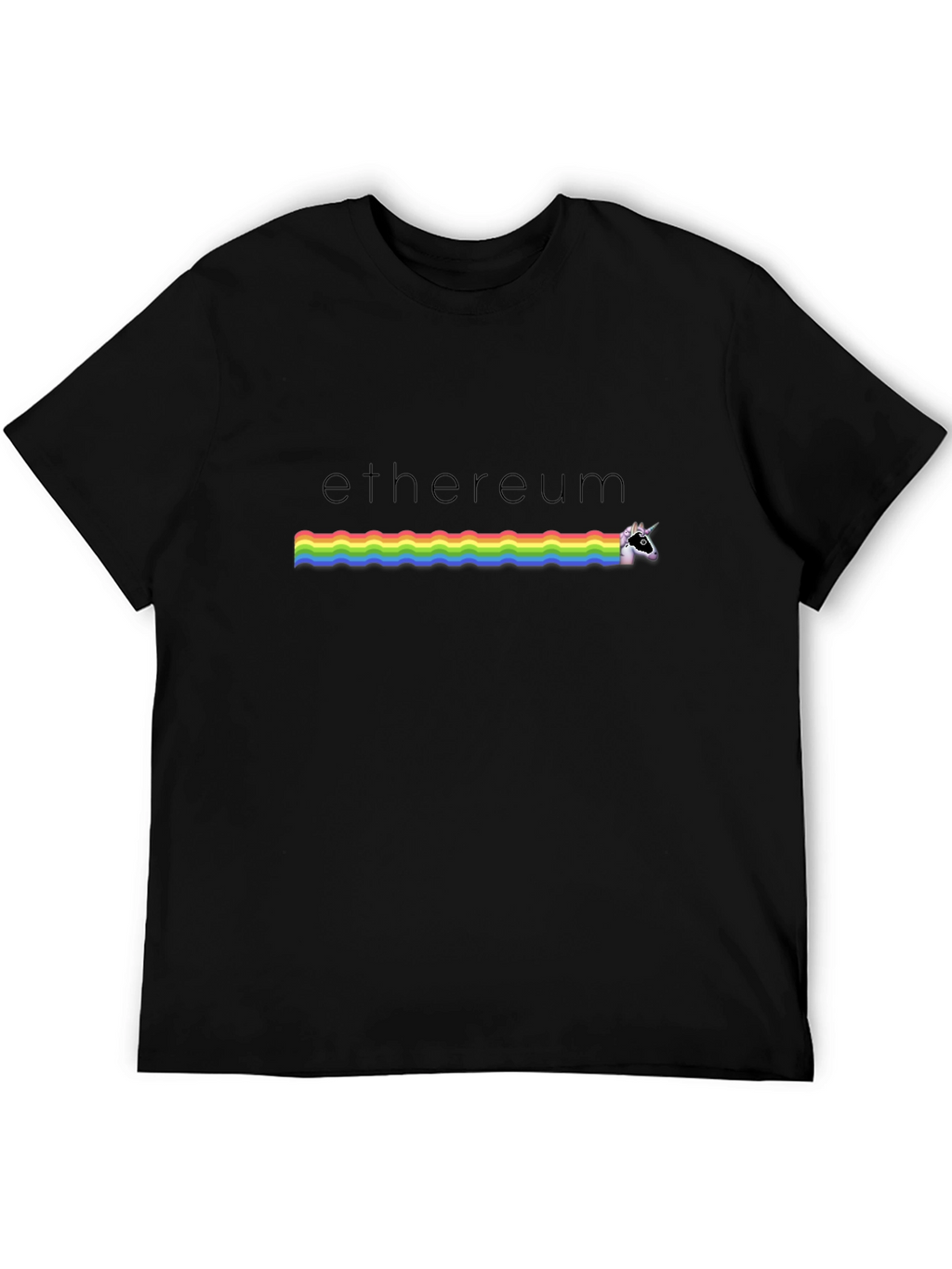 Ethereum Unicorn Rainbow Graphic T-Shirt