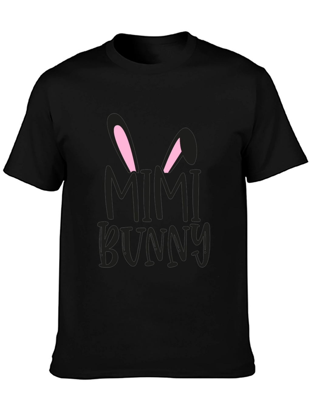 Mimi Bunny Easter Graphic Tee - Black